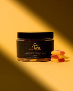 30 Delta-10 Peach Ring Gummies- 750mg