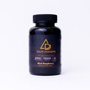 30 HHC Blue Raspberry Vegan Gummies- 750mg