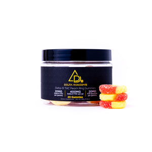 20 Delta-9 THC Ring Gummies- Peach