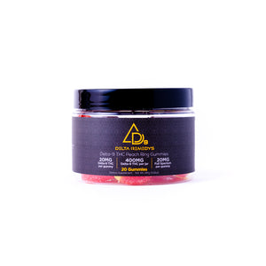 20 Delta-9 THC Ring Gummies- Peach